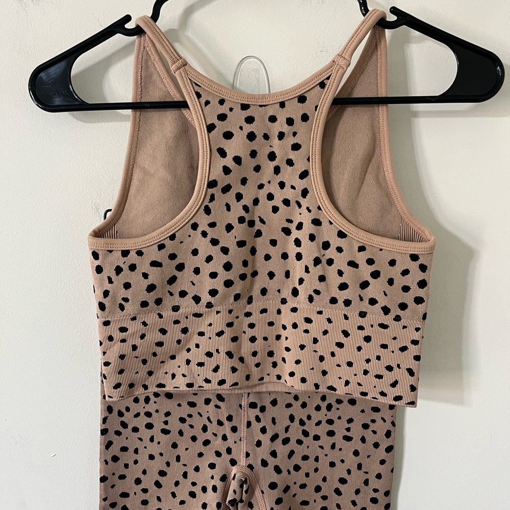 ZELLA Animal Print Elevate Seamless Tank Top Bra & Leggings Matching Set XXS - Picture 6 of 10